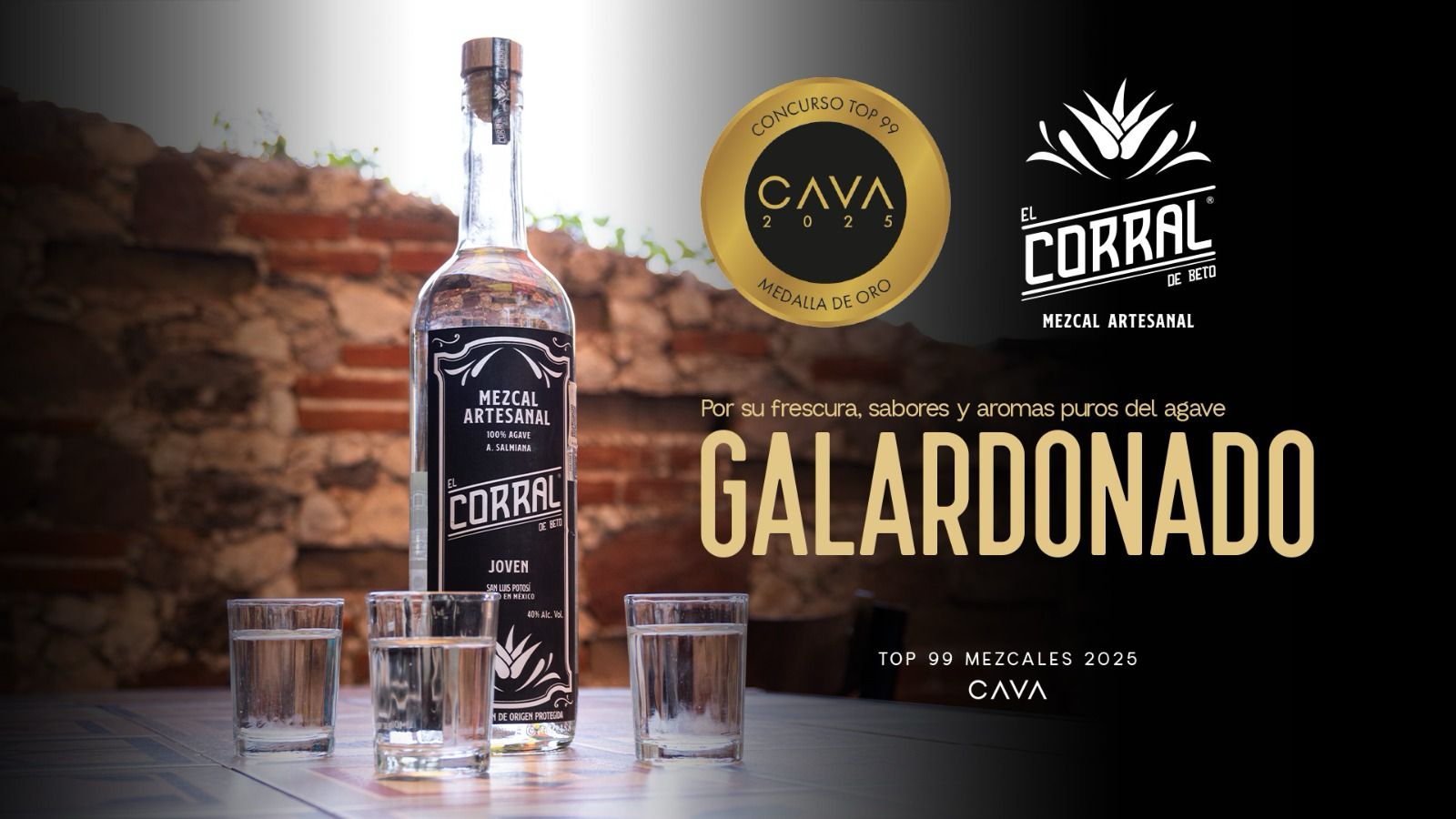 Mezcal Corral gana medalla de oro en CAVA 2025 y se posiciona entre los mejores mezcales del mundo
