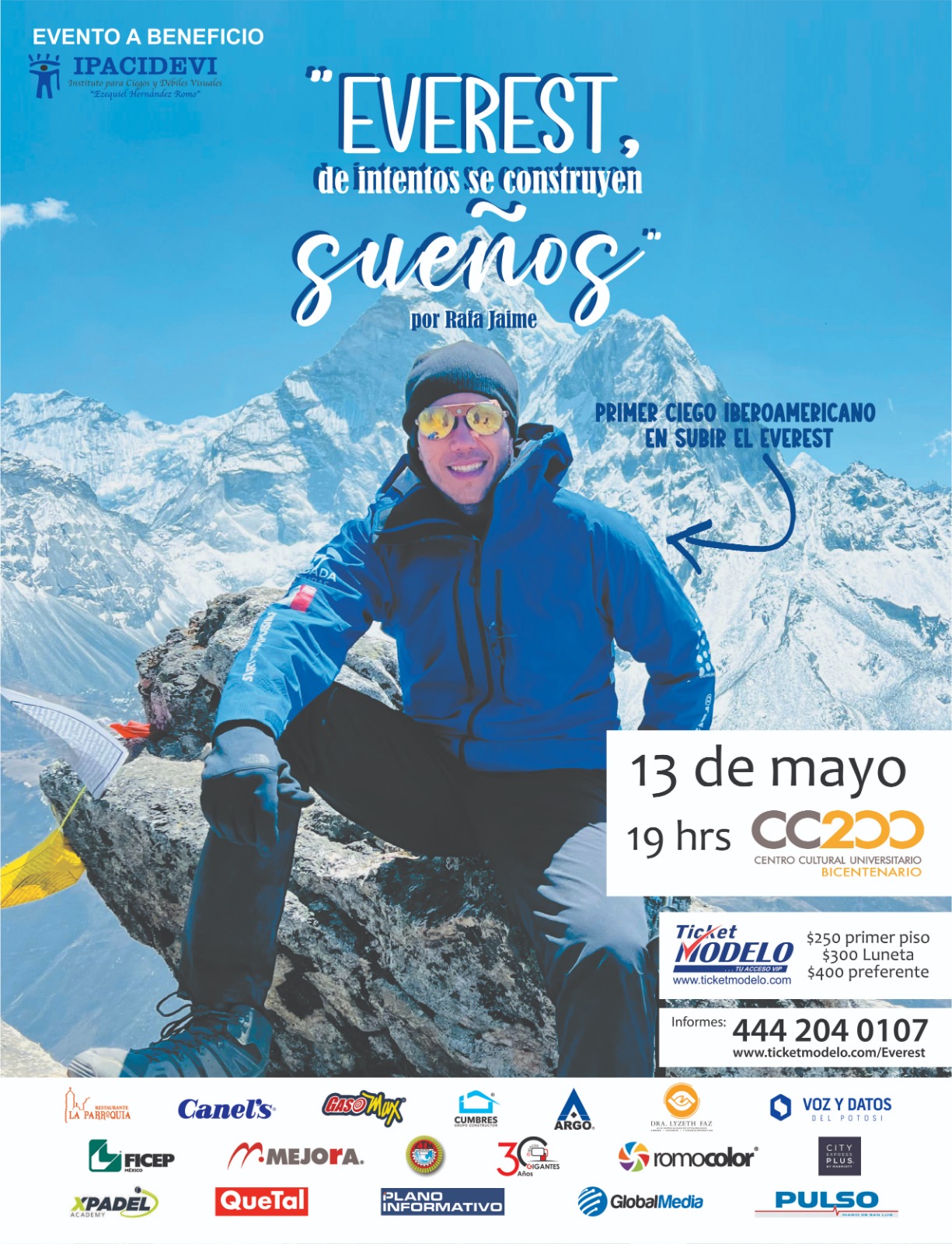 Primer ciego iberoamericano en conquistar el Everest,  estará en San Luis Potosi