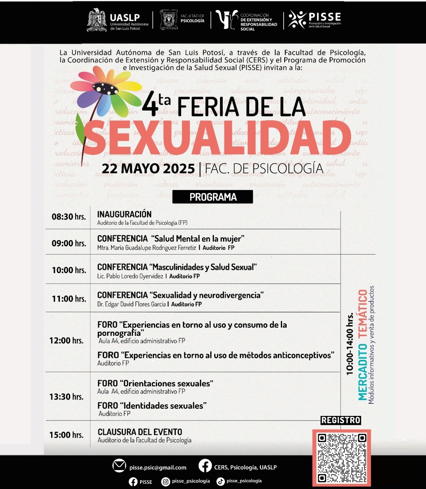 Facultad de Psicología de la UASLP realizará su 4ta. Feria de la Sexualidad