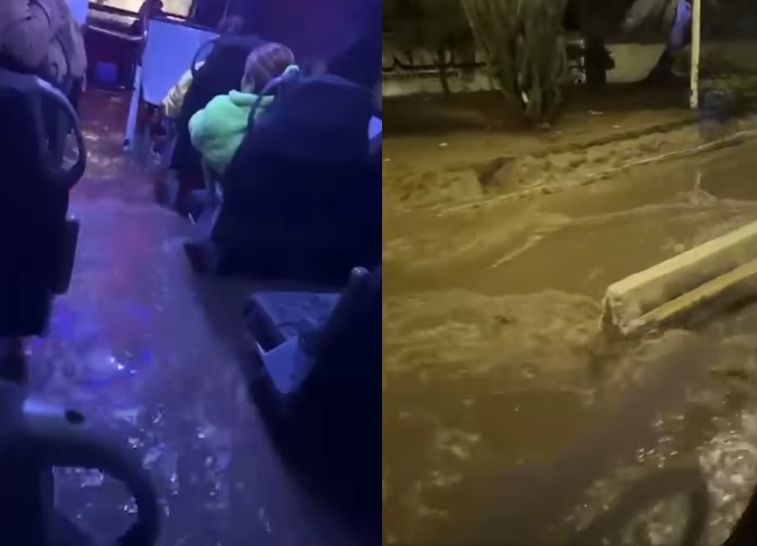 Chofer de Ruta 2 es sancionado por cruzar río Españita inundado y poner en riesgo a pasajeros: SCT