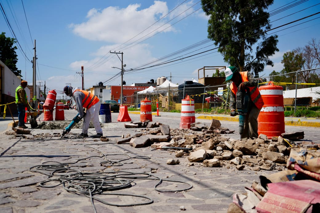 Más de 3 mil metros cuadrados de bacheo realizados en Villa de Pozos