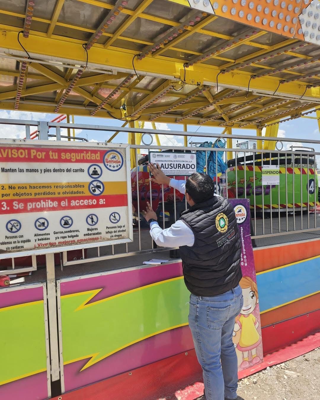 Clausuran parcialmente juegos mecánicos en Valle Dorado por incumplir medidas de seguridad