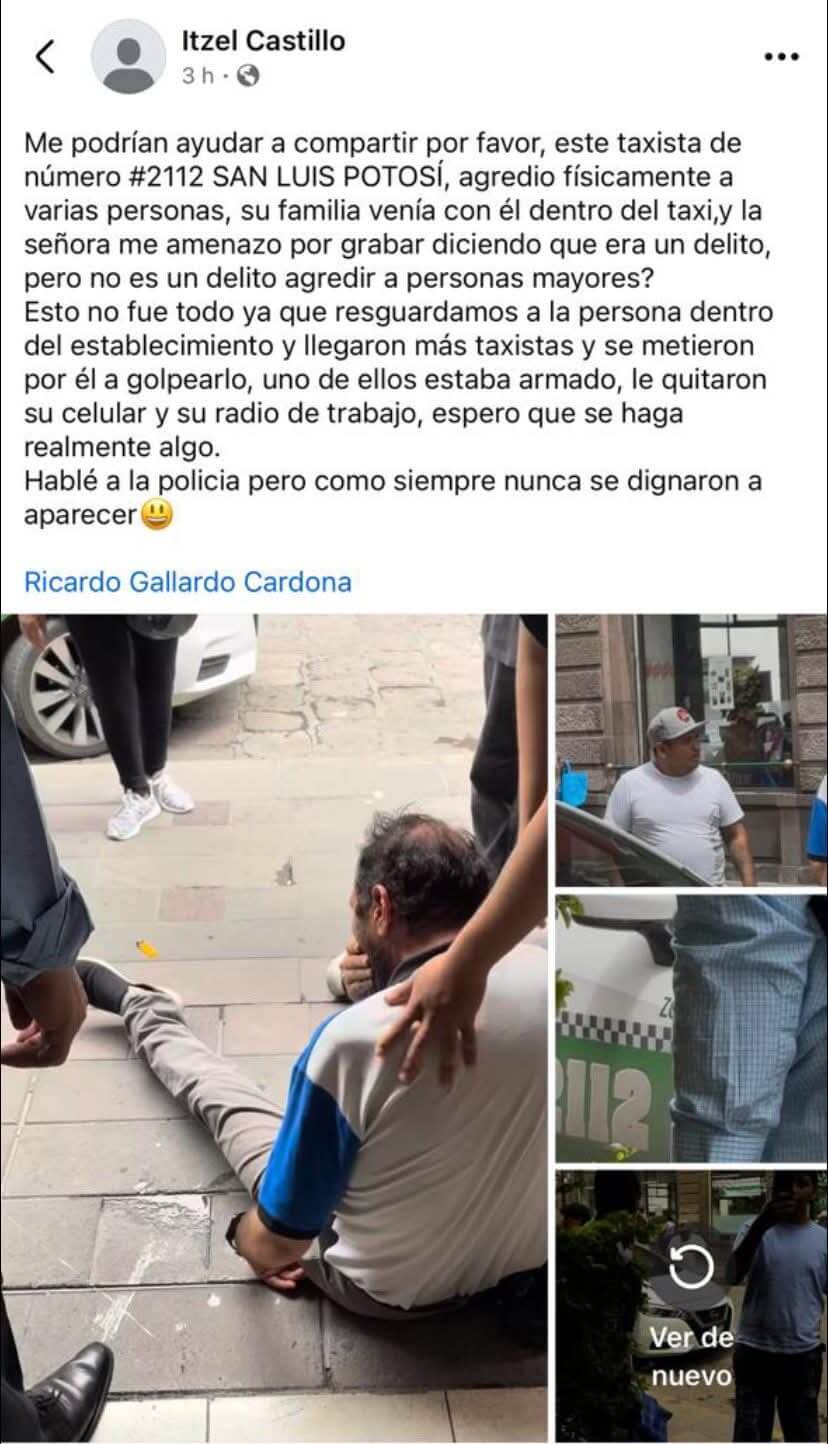 Denuncia ciudadana: Taxista golpea a adulto mayor tras altercado con Turibús