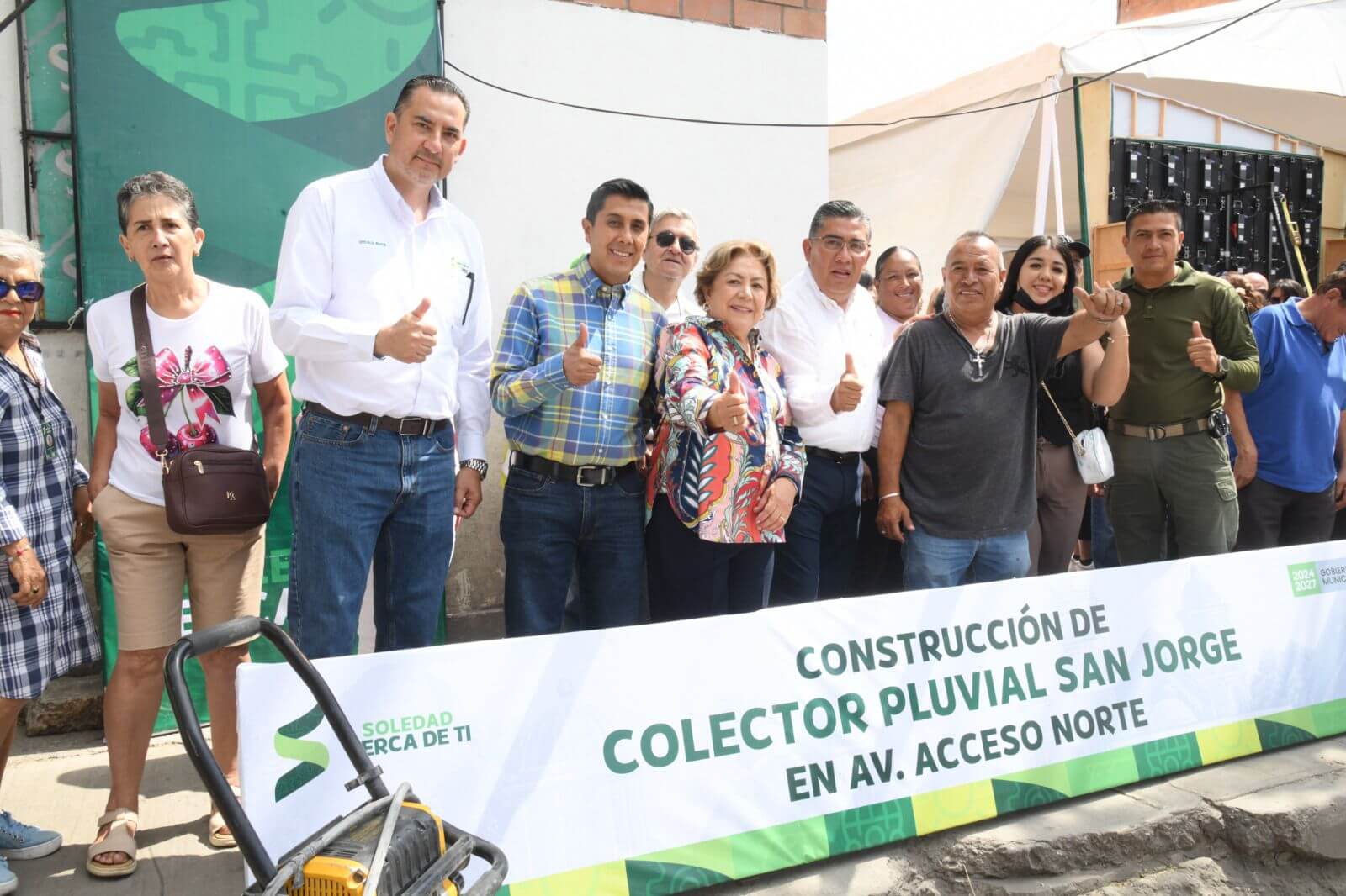 Más infraestructura hidráulica en soledad: alcalde Navarro Muñiz arranca otro colector pluvial