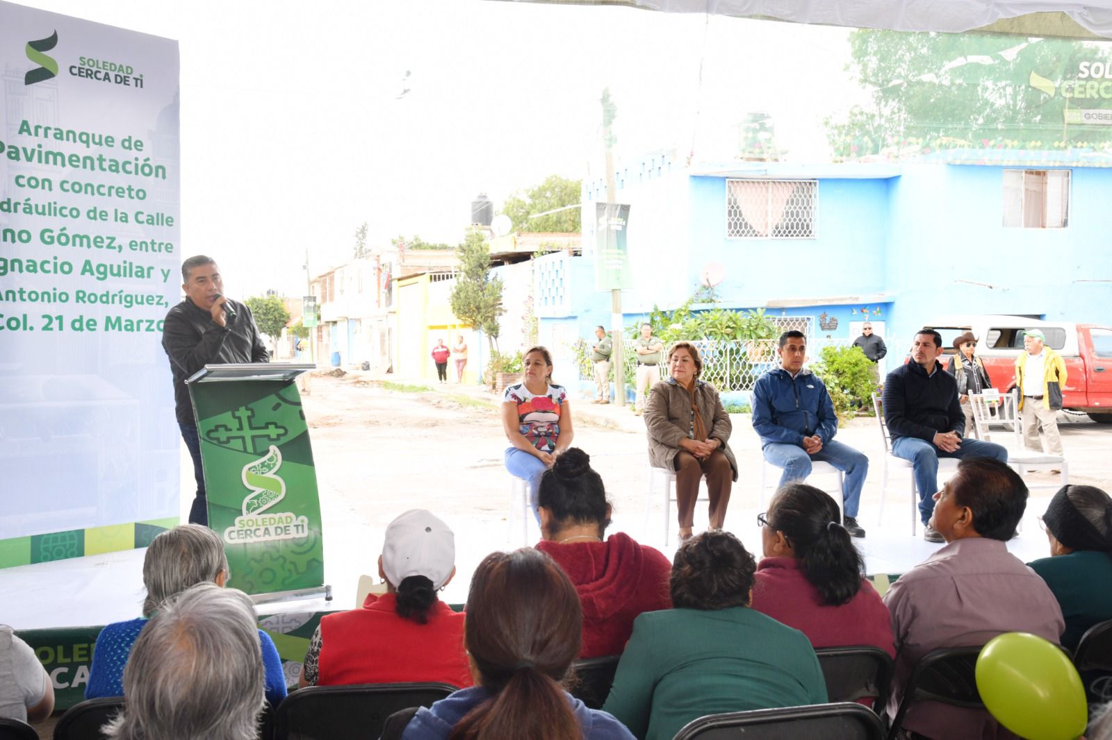 Alcalde cumple con infraestructura urbana en los limítrofes de Soledad, arranca pavimentación