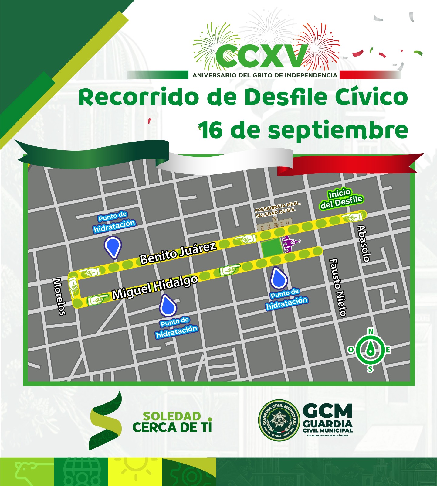Seguridad vial de Soledad implementará plan operativo y cierres en cabecera municipal por fiestas patrios