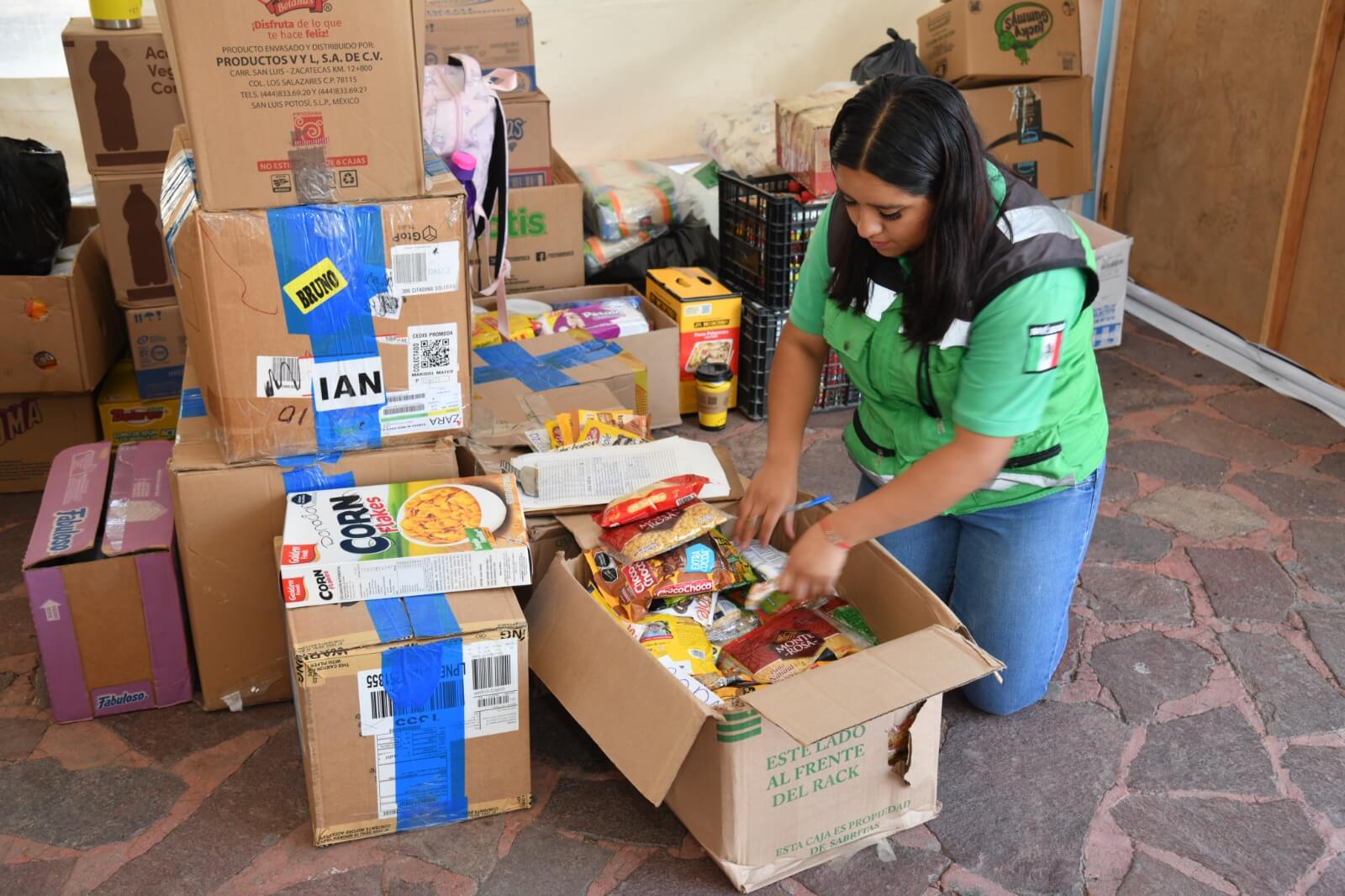 Ayuntamiento de Soledad recolecta más de tres toneladas de víveres en apoyo a la Huasteca