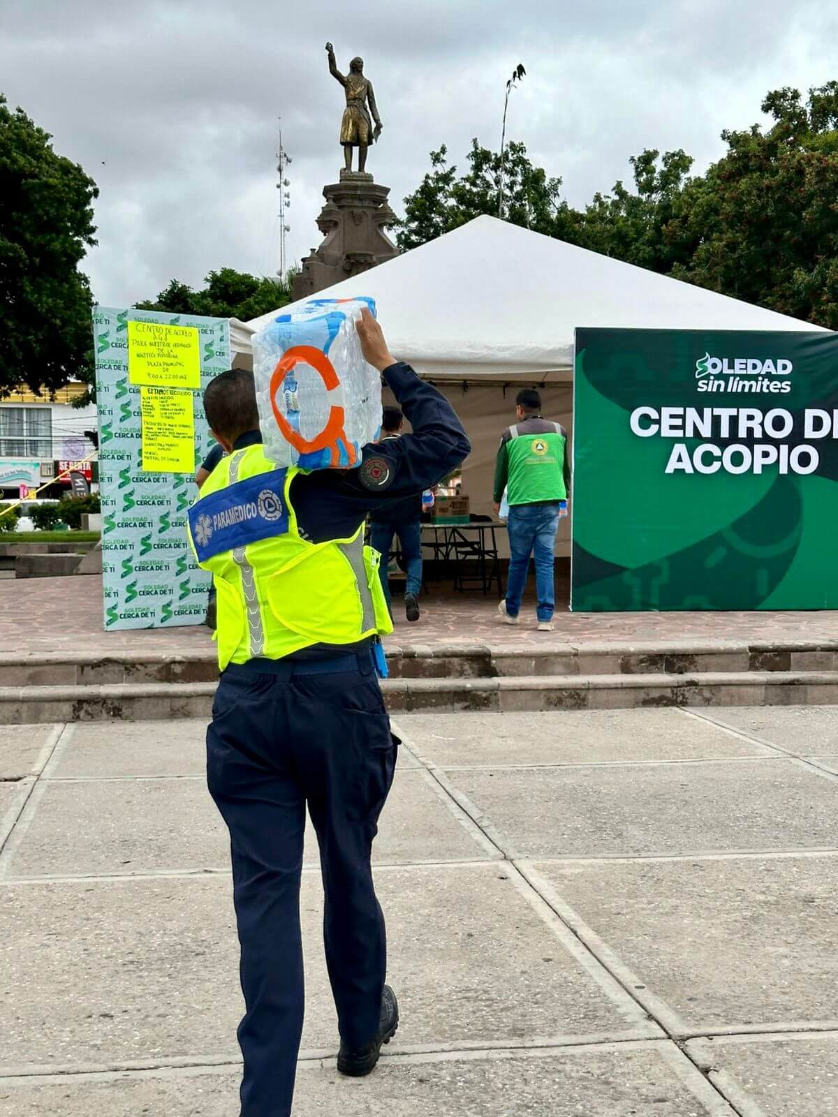 Con buena respuesta hasta el momento, soledad mantiene abierto centro de acopio para damnificados de la Huasteca