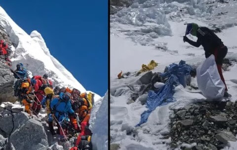 Drones comienzan a limpiar el “basurero más alto del mundo”: el Everest