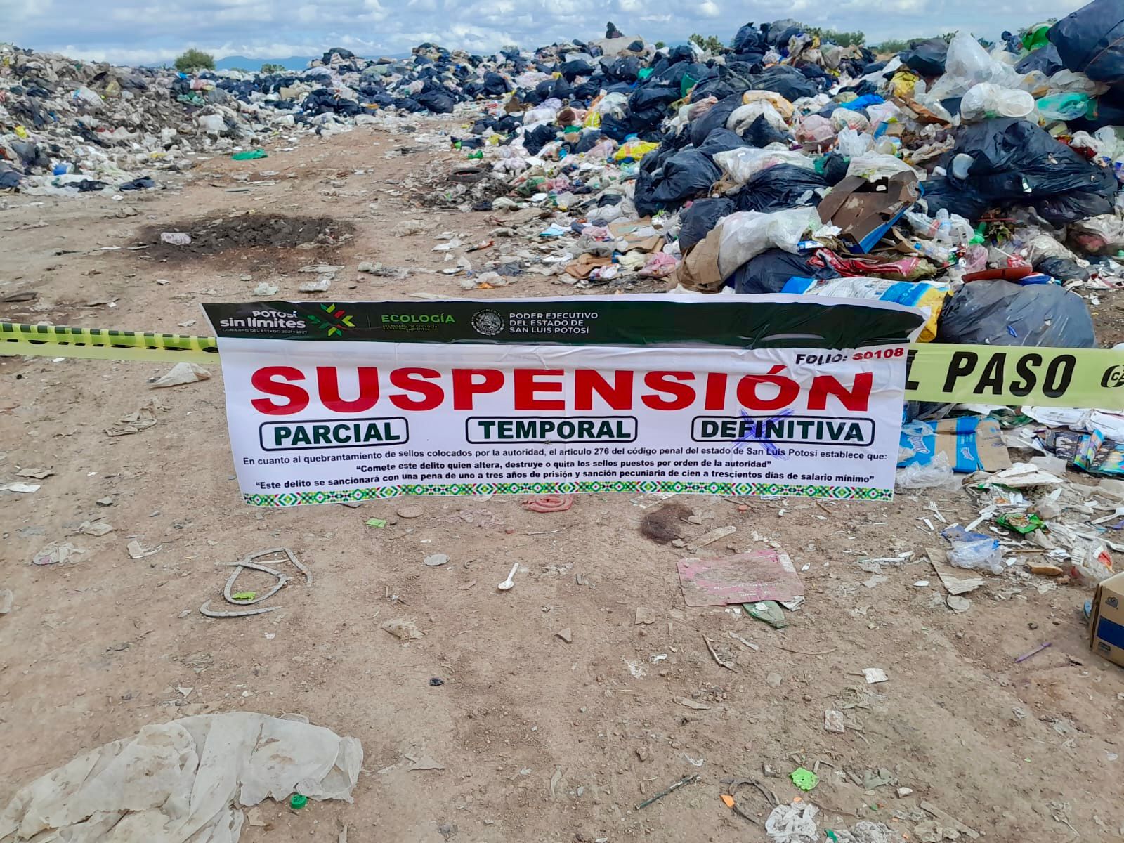 Suspende SEGAM relleno sanitario en Mexquitic por violaciones ambientales