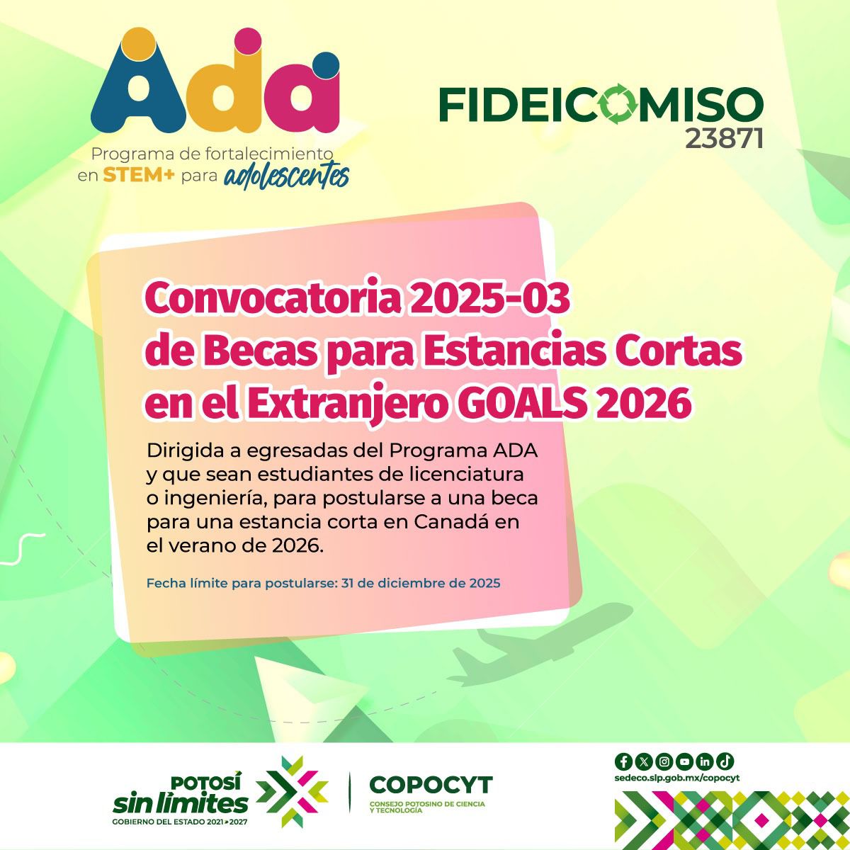 Estudiantes potosinas podrán realizar estancias cortas en Canadá