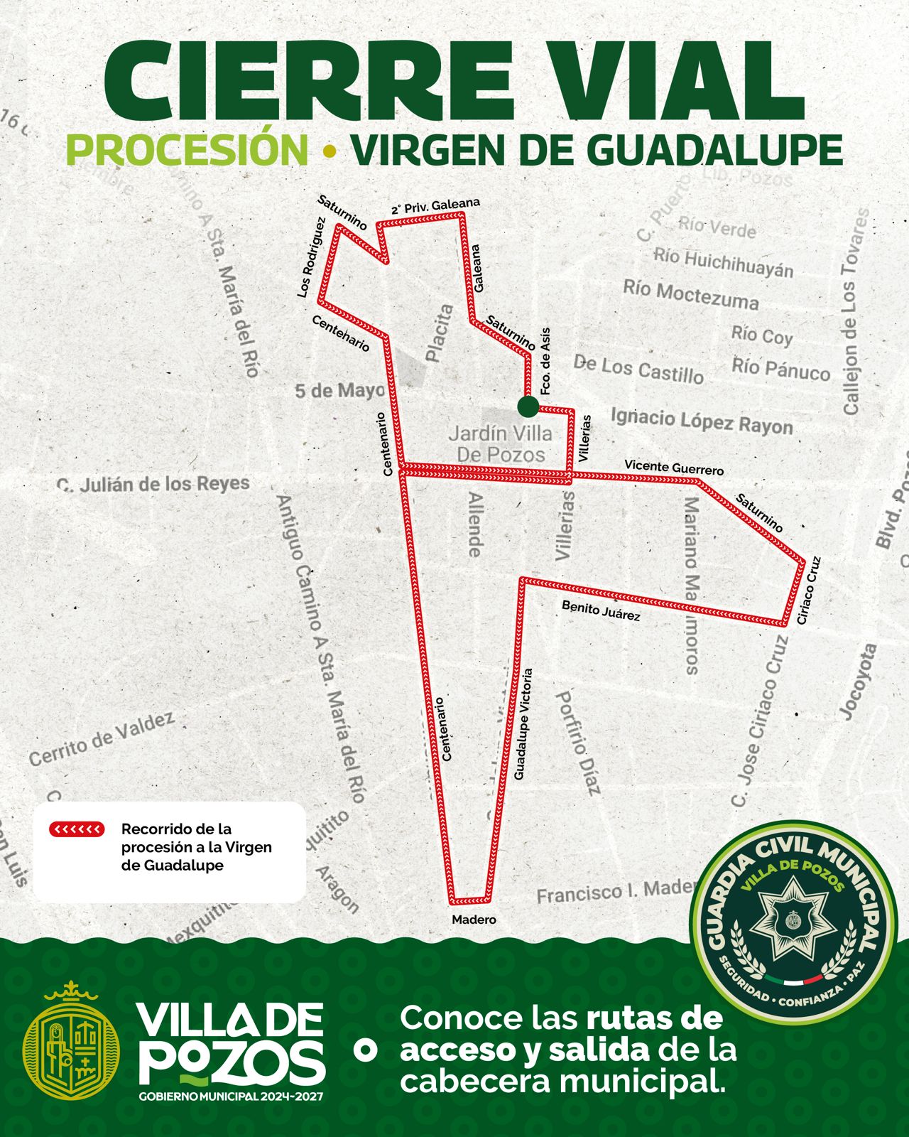 Instala Villa de Pozos operativo de seguridad vial