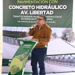 Con concreto hidráulico, alcalde Juan Manuel Navarro renueva avenida Libertad en El Morro