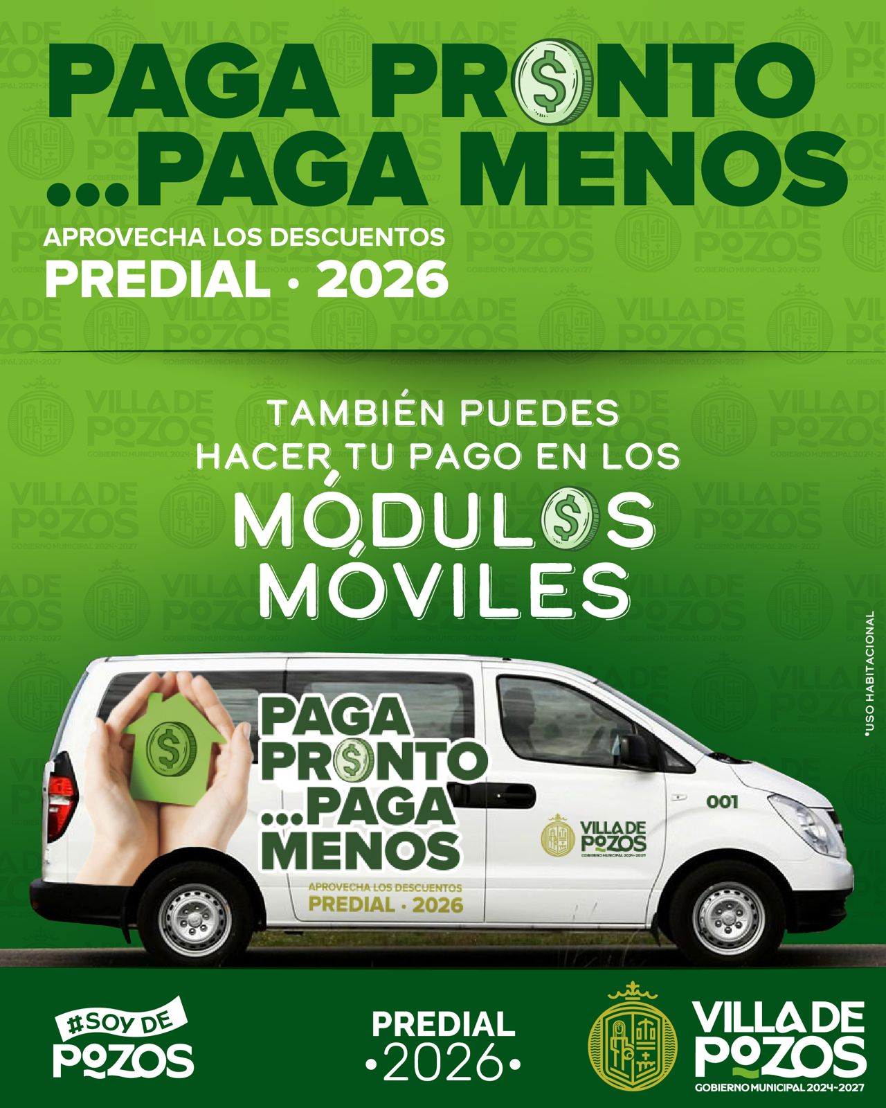 Con unidades móviles, Villa de Pozos acerca pago de predial a ciudadanía