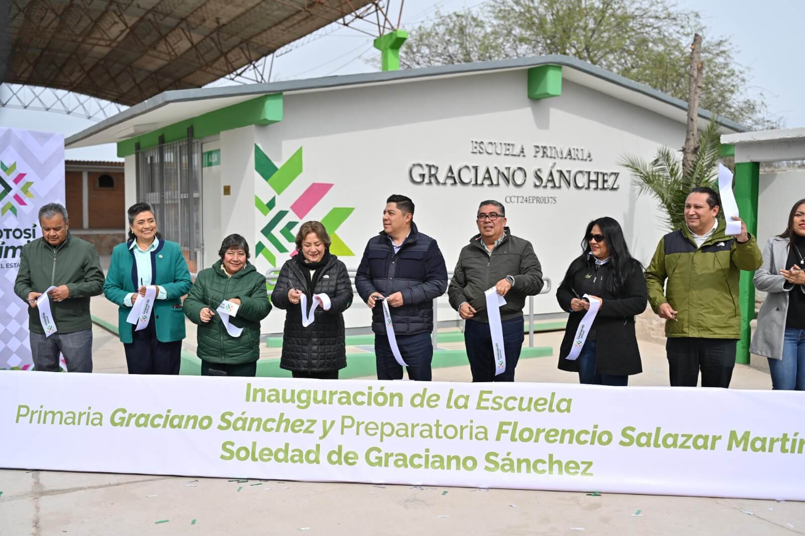 Ricardo Gallardo impulsa la educación en Soledad de Graciano Sánchez con entrega de nueva primaria y preparatoria
