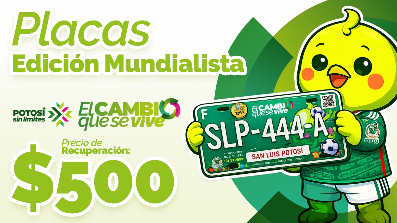 Secretaría de finanzas reitera: placas conmemorativas del mundial costarán 500 pesos