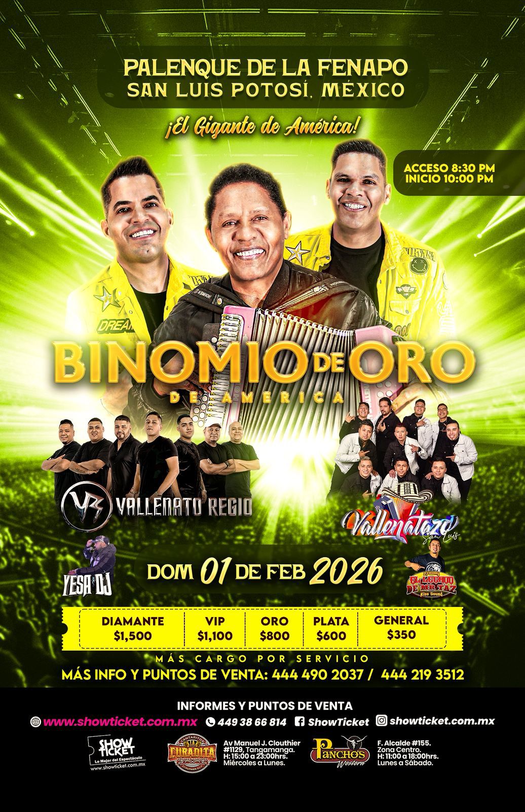 Entretenimiento sin límites llega a la fenapo en enero y febrero de 2026