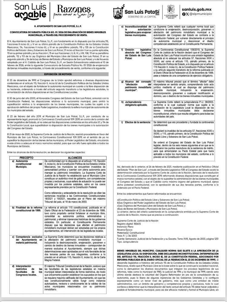 Con total transparencia inicia subasta de predios municipales
