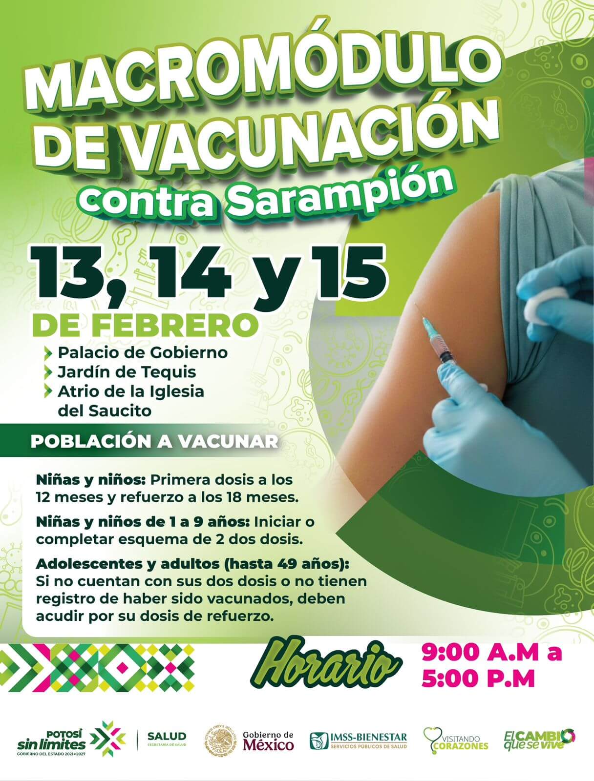 Gobierno habilita puntos masivos de vacunación contra sarampión