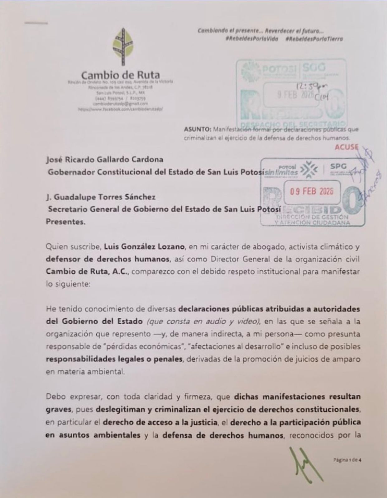 Maquinaria no se detiene en Tangamanga I; ambientalistas denuncian criminalización