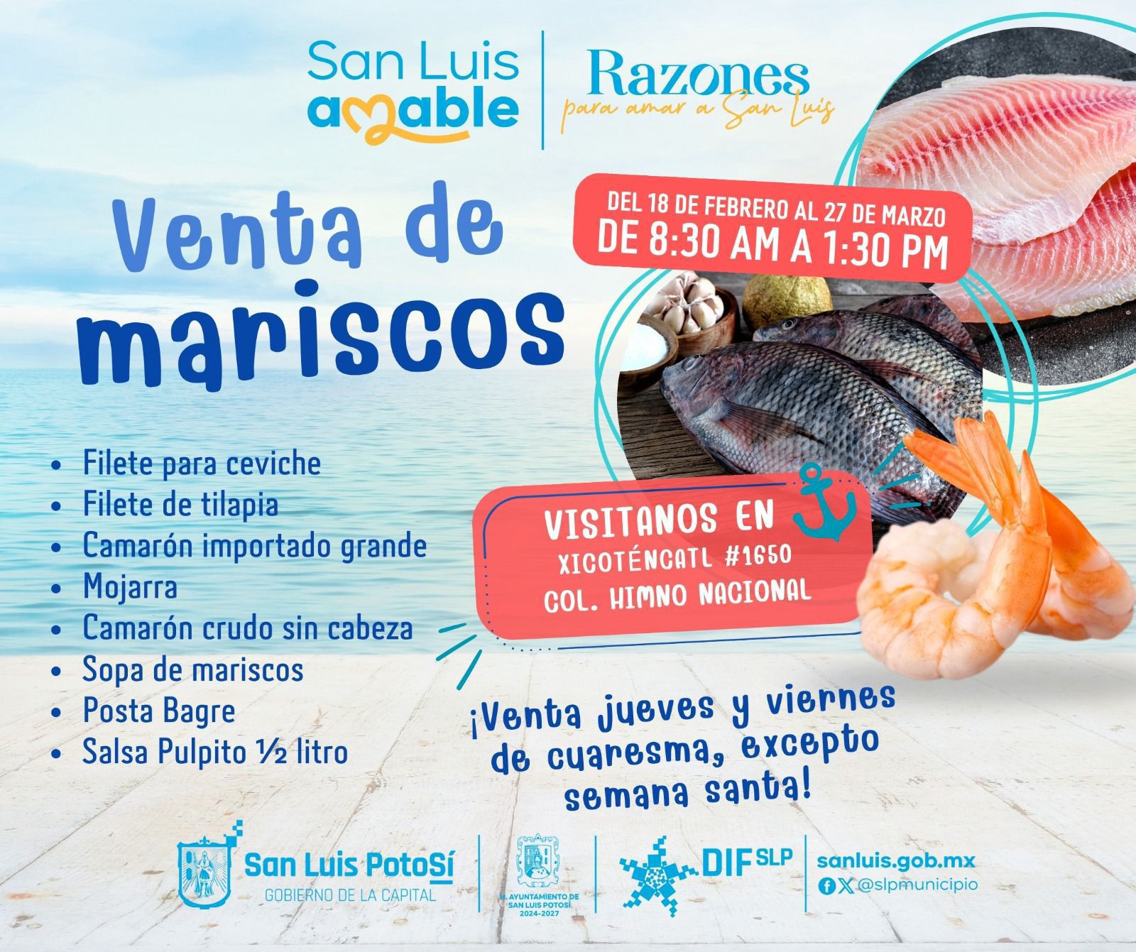 DIF Municipal impulsará venta de productos del mar en Semana Santa para apoyar la economía familiar