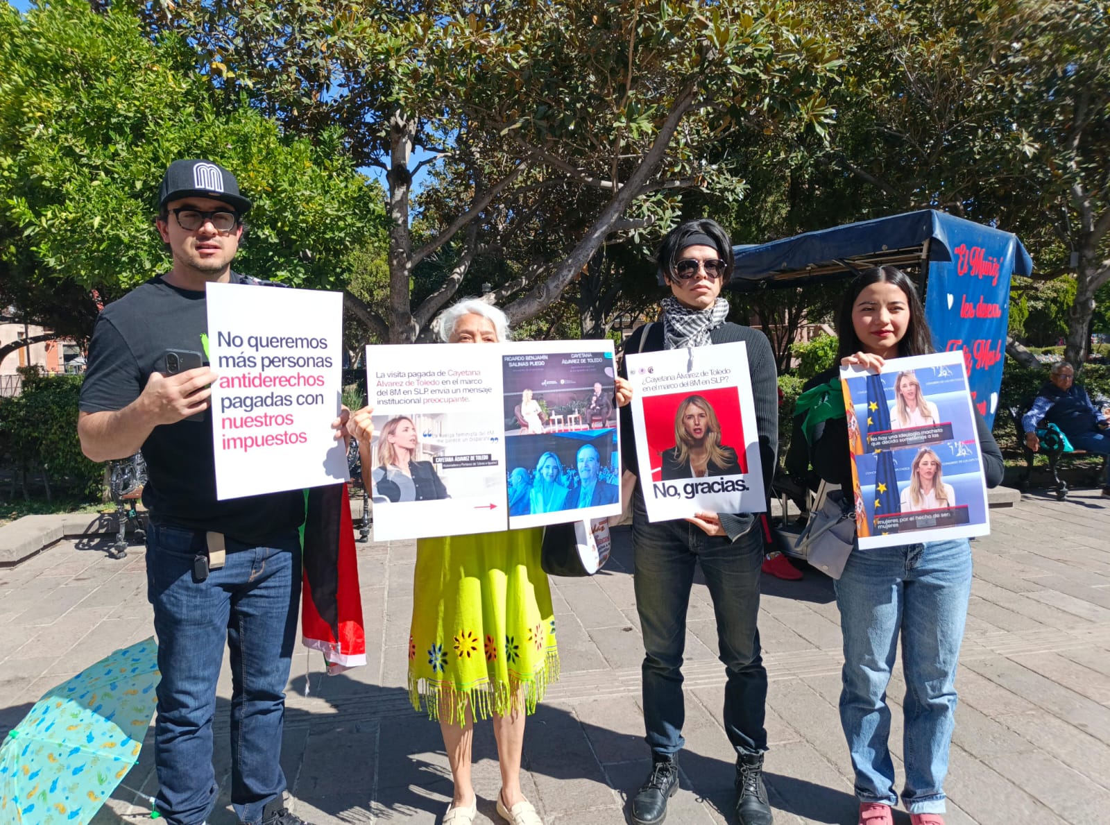 Colectivos arremeten contra conferencia de Cayetana Álvarez de Toledo en SLP y acusan traición al 8M
