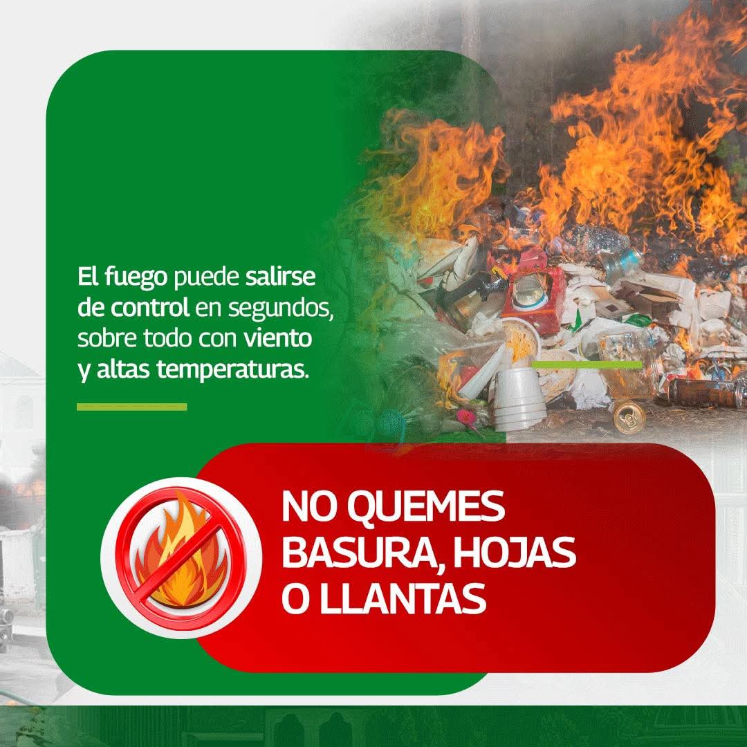 Llama alcalde Juan Manuel Navarro a no realizar quema de residuos y prevenir incendios