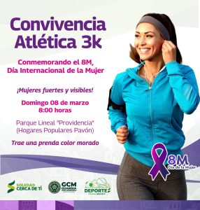 Soledad invita a familias a convivencia atlética conmemorativa del día de la mujer