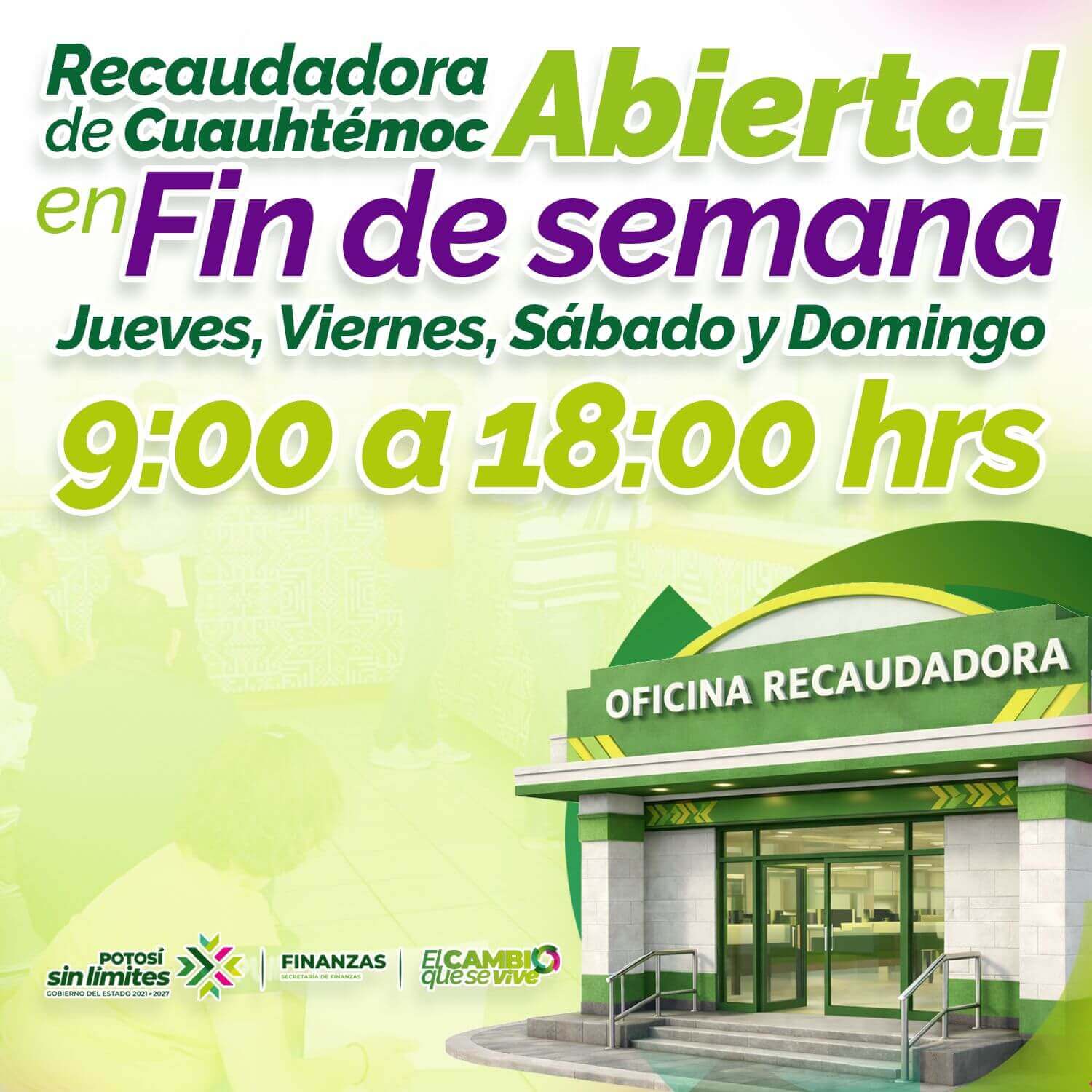 Oficina recaudadora de Cuauhtémoc permanecerá abierta en días santos