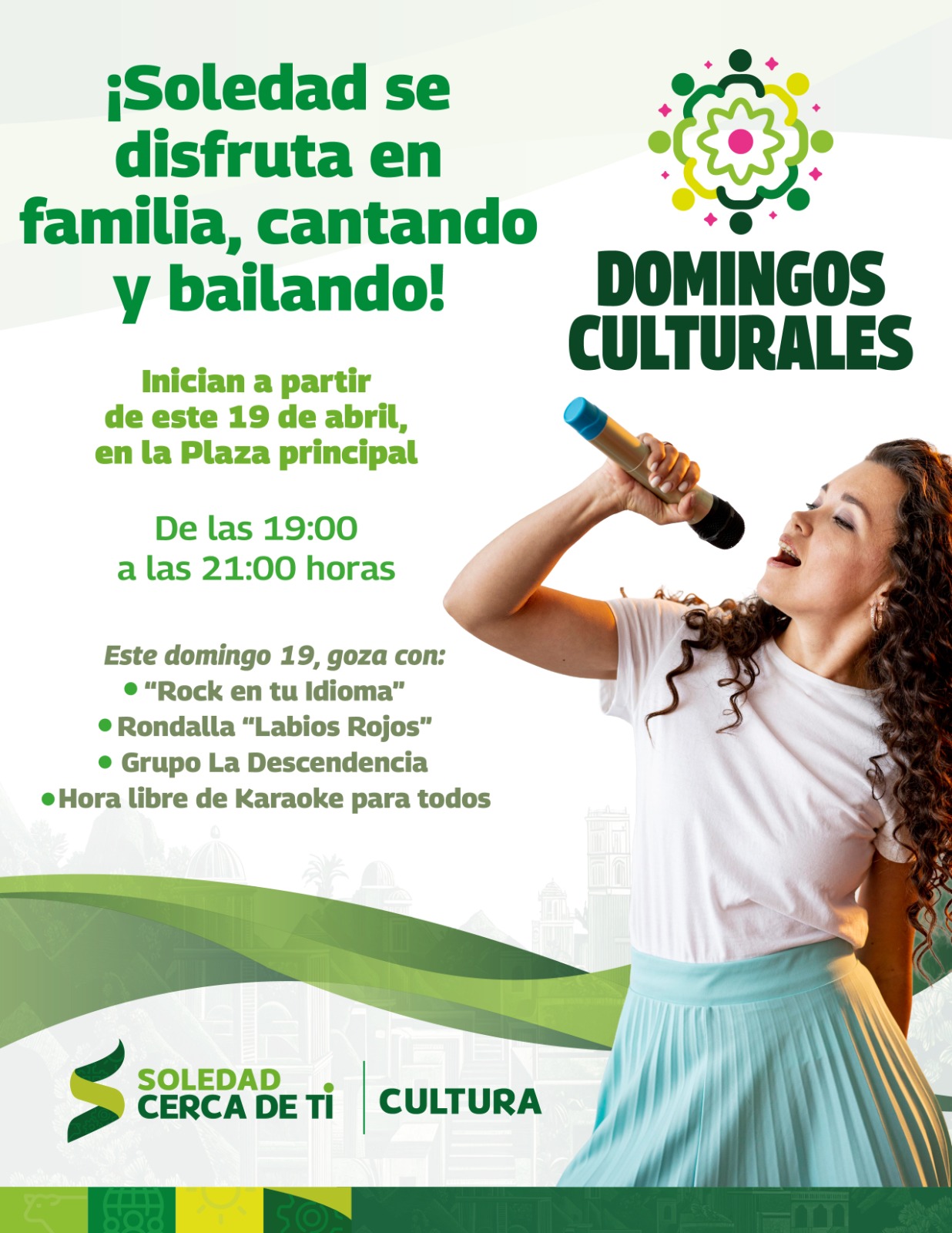 Municipio de Soledad arranca los "domingos culturales": la plaza se transforma en escenario