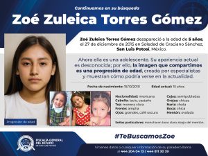 Casi 11 años buscando a Zoé: denuncian que Fiscalía dejó vencer alerta internacional y frenó su búsqueda en Estados Unidos