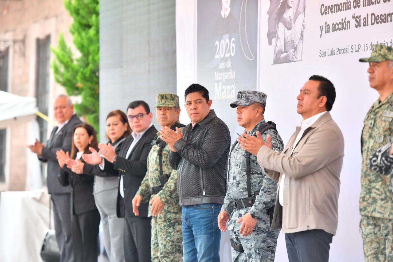 Ricardo Gallardo y Sedena fortalecen la paz de San Luis con campaña de canje de armas