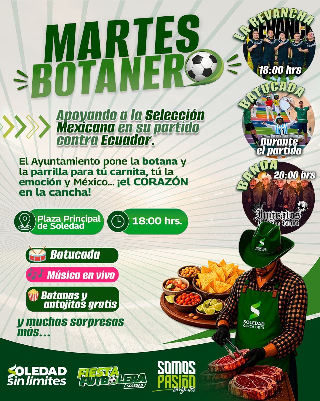 Soledad invita a vivir la fiesta futbolera en apoyo a la selección mexicana