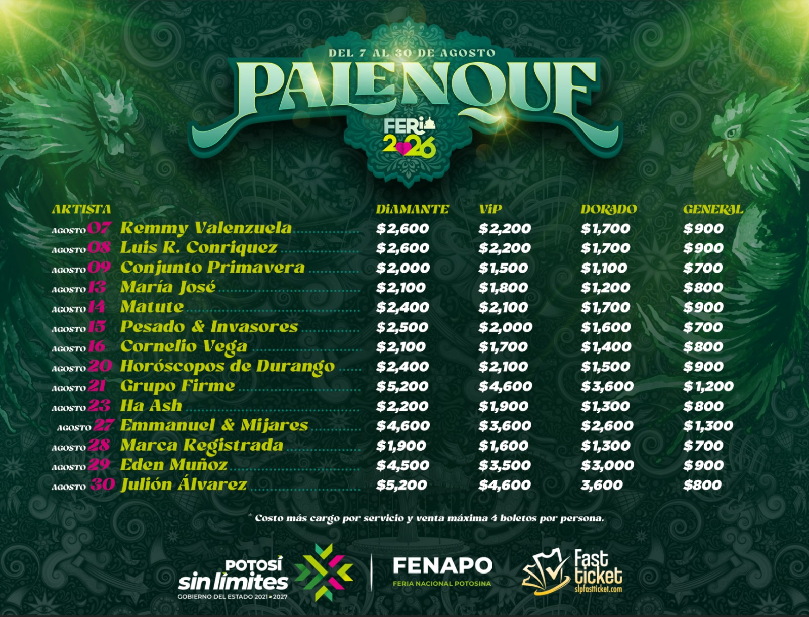 Arranca venta de boletos para El Palenque Fenapo 2026