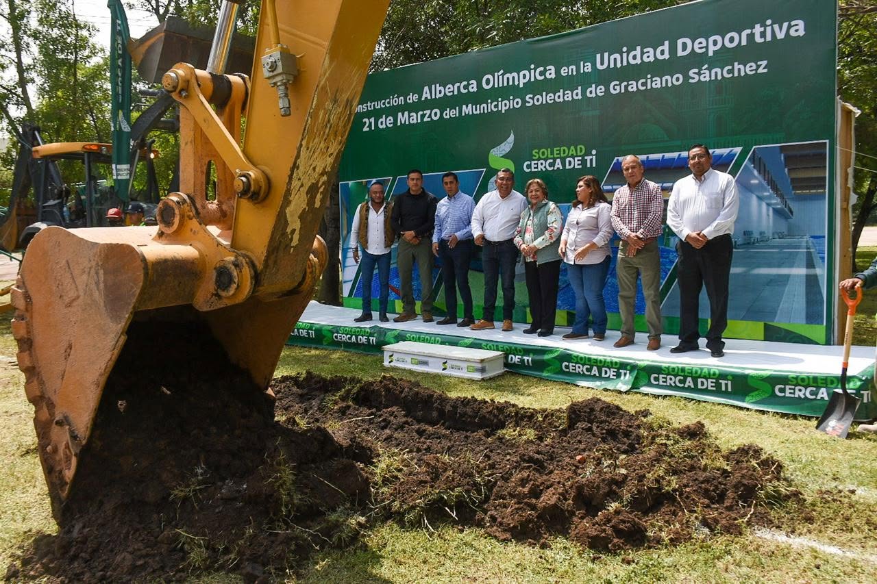 Alberca olímpica en Soledad continúa su edificación como un recinto para el deporte de alto rendimiento