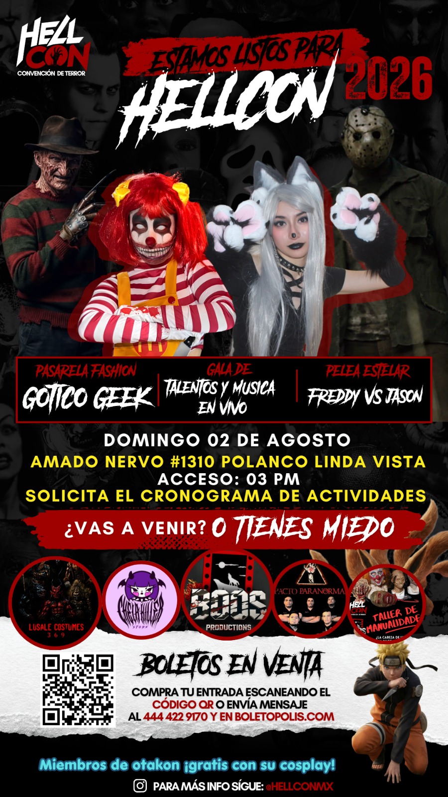 San Luis Potosí se prepara para el terror: llega HELLCON MX este 2 de agosto