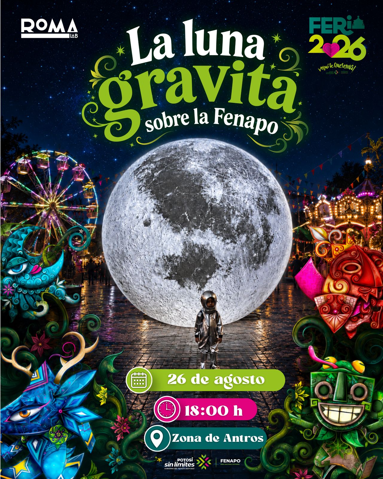 Luna gigante iluminará la FENAPO este miércoles