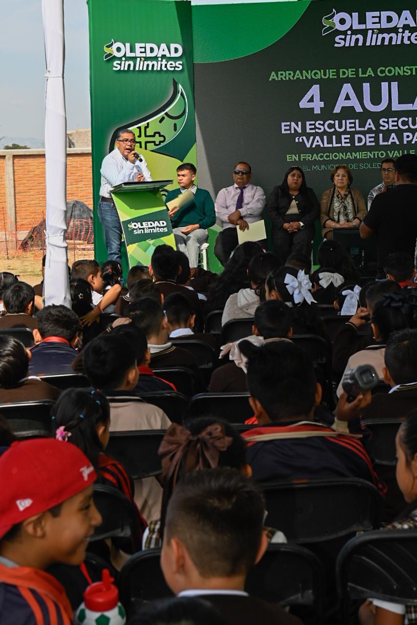 Con compromiso y cercanía, alcalde Navarro Muñiz inicia la ampliación de secundaria en Valle de La Palma